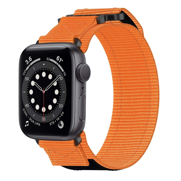 For Apple Watch Series 6 40mm Nylon Hook And Loop Fastener Watch Band(Orange) by bashfashion
