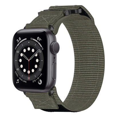 For Apple Watch Series 6 40mm Nylon Hook And Loop Fastener Watch Band(Grey) by bashfashion