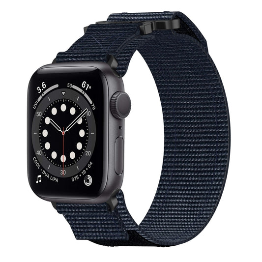 For Apple Watch Series 6 40mm Nylon Hook And Loop Fastener Watch Band(Blue) by bashfashion