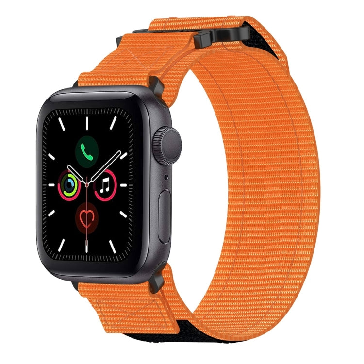 For Apple Watch Series 5 44mm Nylon Hook And Loop Fastener Watch Band(Orange) by bashfashion