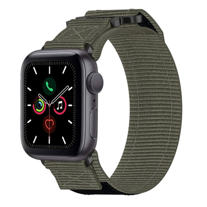 For Apple Watch Series 5 44mm Nylon Hook And Loop Fastener Watch Band(Grey) by bashfashion