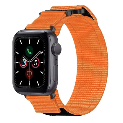 For Apple Watch Series 5 40mm Nylon Hook And Loop Fastener Watch Band(Orange) by bashfashion