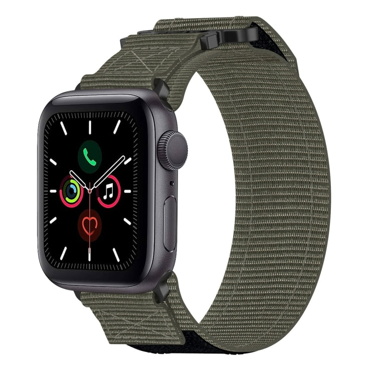 For Apple Watch Series 5 40mm Nylon Hook And Loop Fastener Watch Band(Grey) by bashfashion