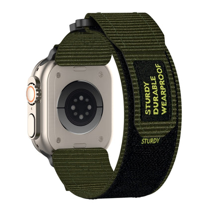 For Apple Watch Series 5 40mm Nylon Hook And Loop Fastener Watch Band(Army Green) by bashfashion