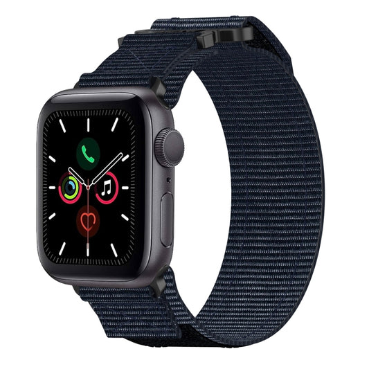 For Apple Watch Series 5 40mm Nylon Hook And Loop Fastener Watch Band(Blue) by bashfashion