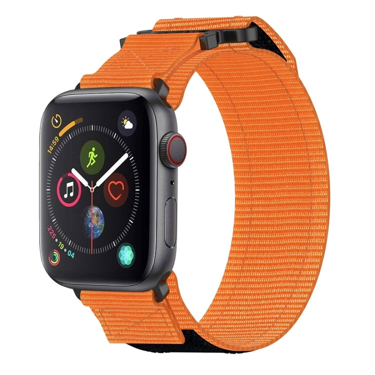 For Apple Watch Series 4 44mm Nylon Hook And Loop Fastener Watch Band(Orange) by bashfashion
