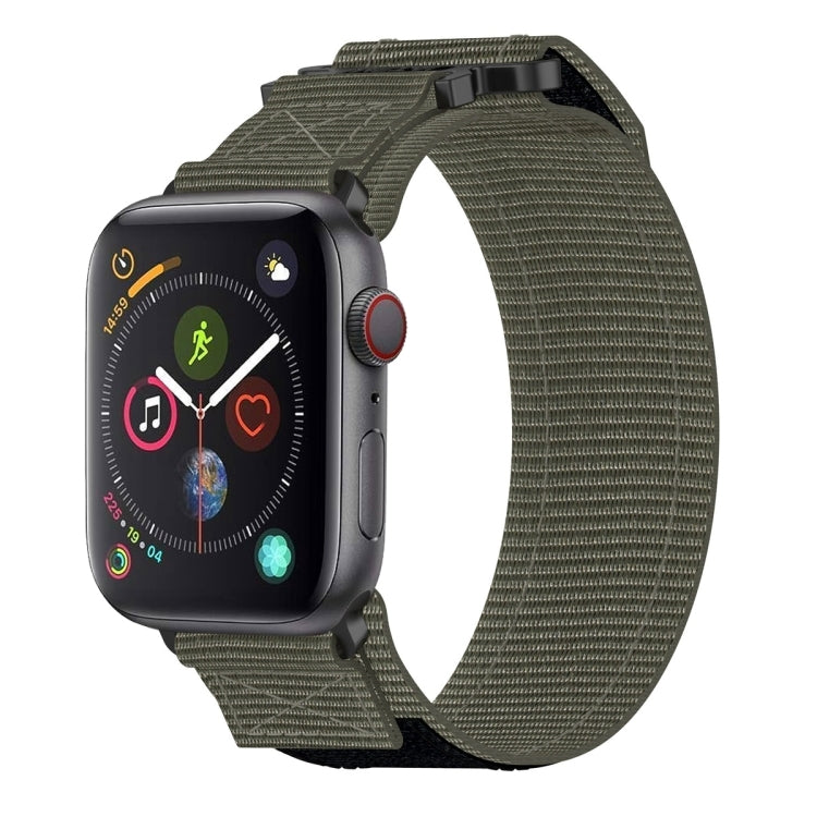 For Apple Watch Series 4 44mm Nylon Hook And Loop Fastener Watch Band(Grey) by bashfashion