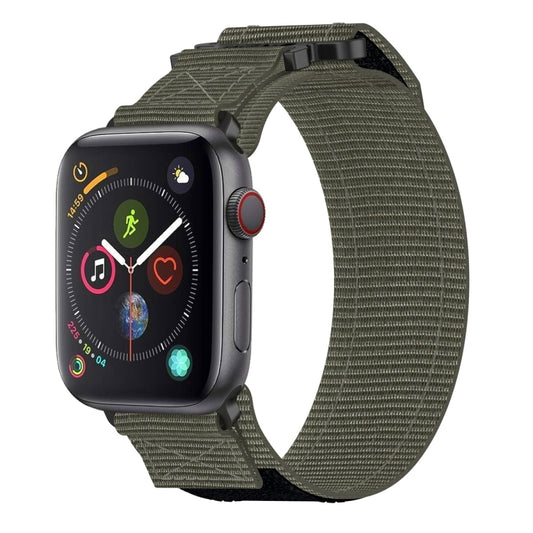For Apple Watch Series 4 40mm Nylon Hook And Loop Fastener Watch Band(Grey) by bashfashion