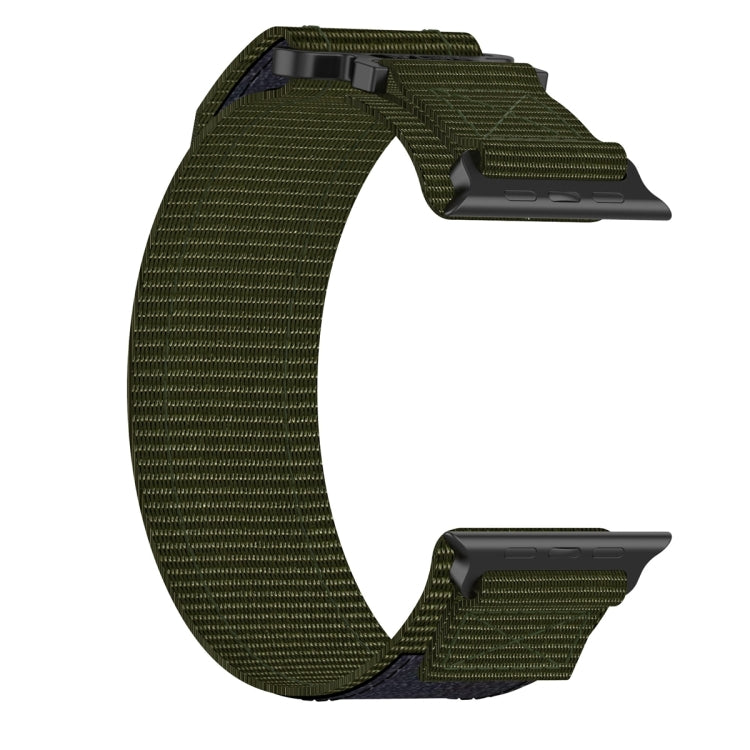 For Apple Watch Series 4 40mm Nylon Hook And Loop Fastener Watch Band(Army Green) by bashfashion