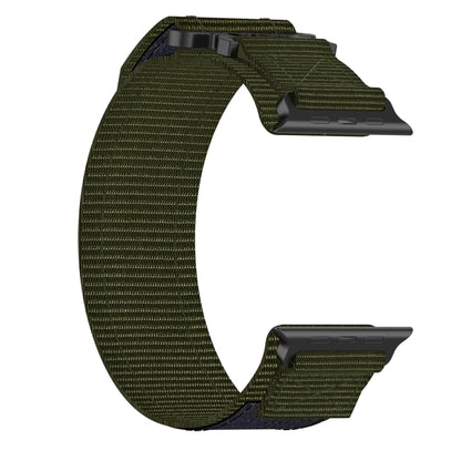 For Apple Watch 42mm Nylon Hook And Loop Fastener Watch Band(Army Green) by bashfashion