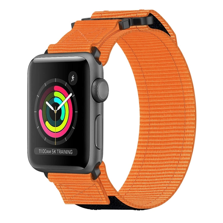 For Apple Watch 38mm Nylon Hook And Loop Fastener Watch Band(Orange) by bashfashion