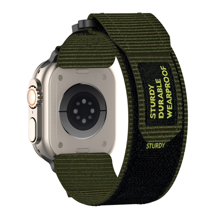 For Apple Watch 38mm Nylon Hook And Loop Fastener Watch Band(Army Green) by bashfashion