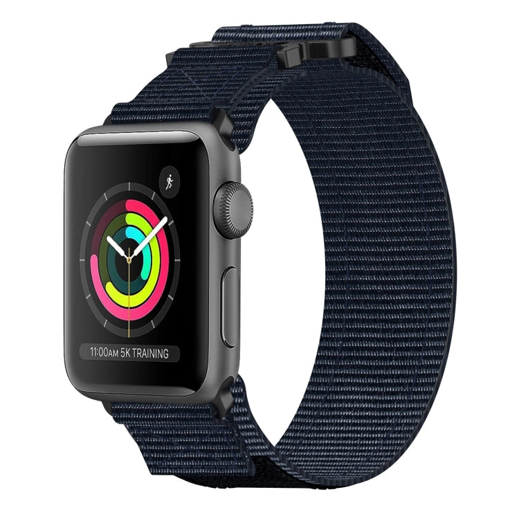 For Apple Watch 38mm Nylon Hook And Loop Fastener Watch Band(Blue) by bashfashion