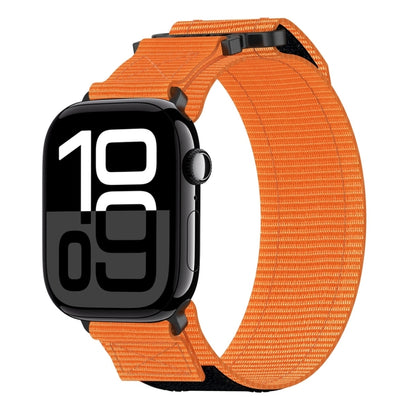 For Apple Watch Series 10 42mm Nylon Hook And Loop Fastener Watch Band(Orange) by bashfashion