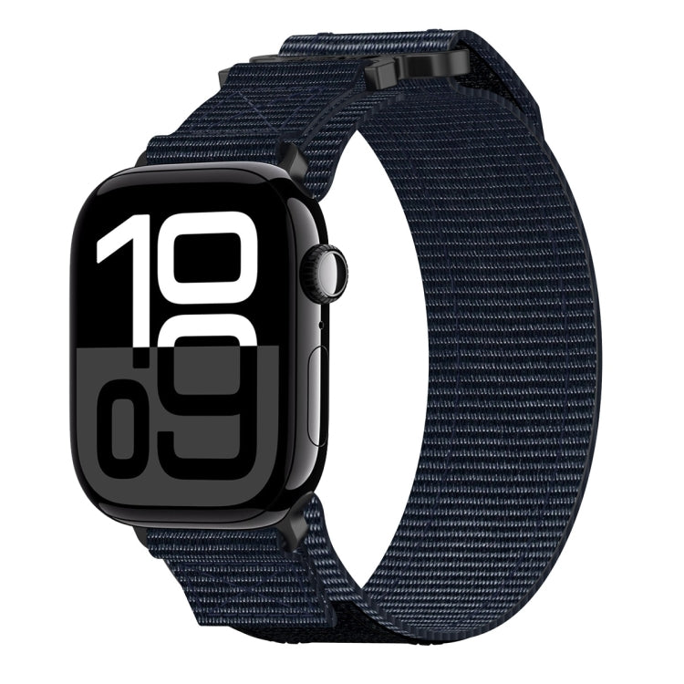 For Apple Watch Series 10 42mm Nylon Hook And Loop Fastener Watch Band(Blue) by bashfashion