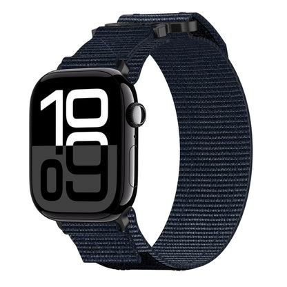 For Apple Watch Series 10 42mm Nylon Hook And Loop Fastener Watch Band(Blue) by bashfashion