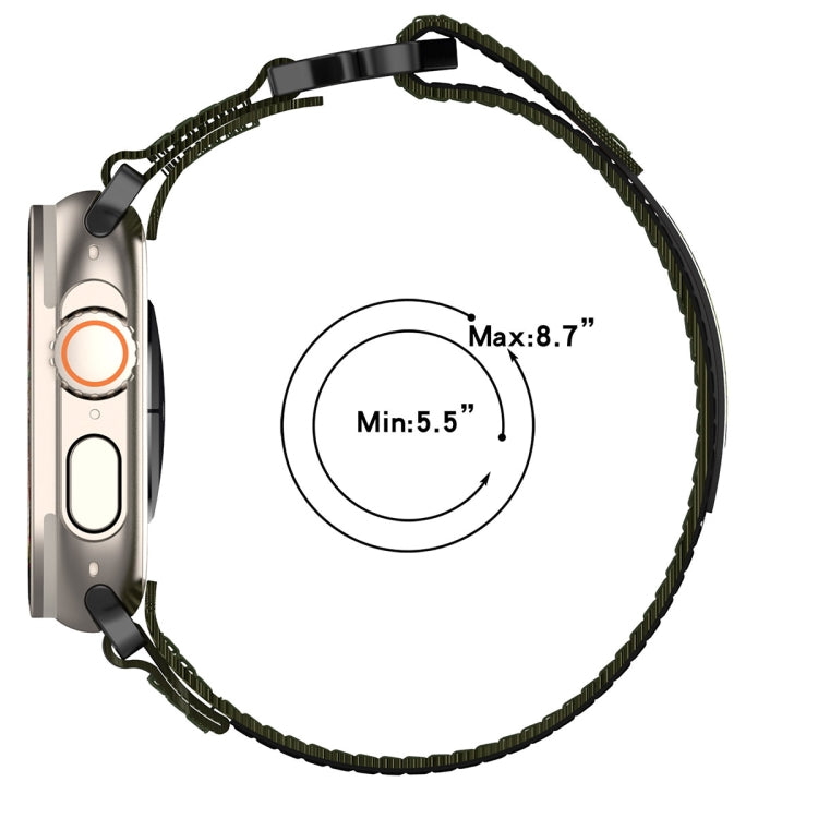 For Apple Watch SE 2022 40mm Nylon Hook And Loop Fastener Watch Band(Grey) by bashfashion