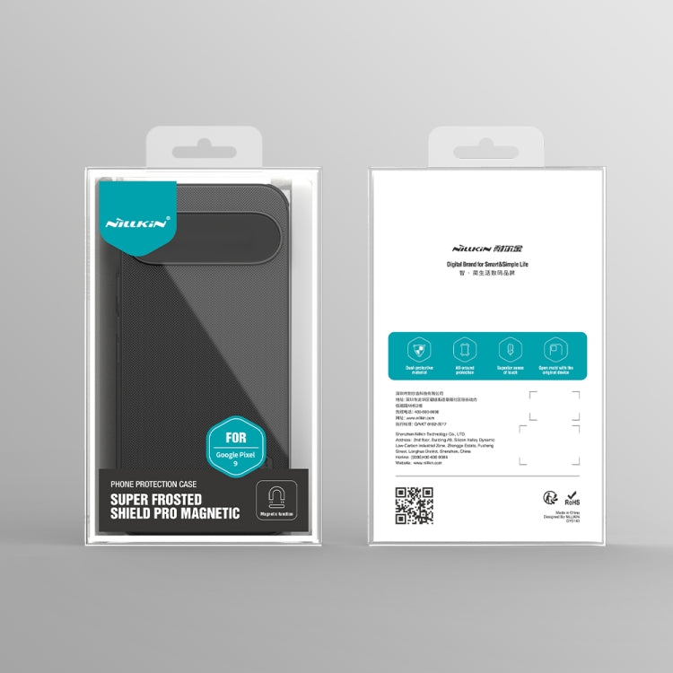 For Google Pixel 9 NILLKIN Frosted Shield Pro Magnetic Phone Case(Black) by NILLKIN
