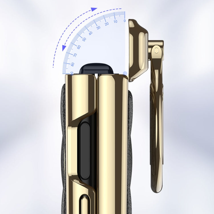 For Huawei Pocket 2 GKK Rhombus Pattern Electroplated Leather Phone Case with Ring(Purple) by GKK