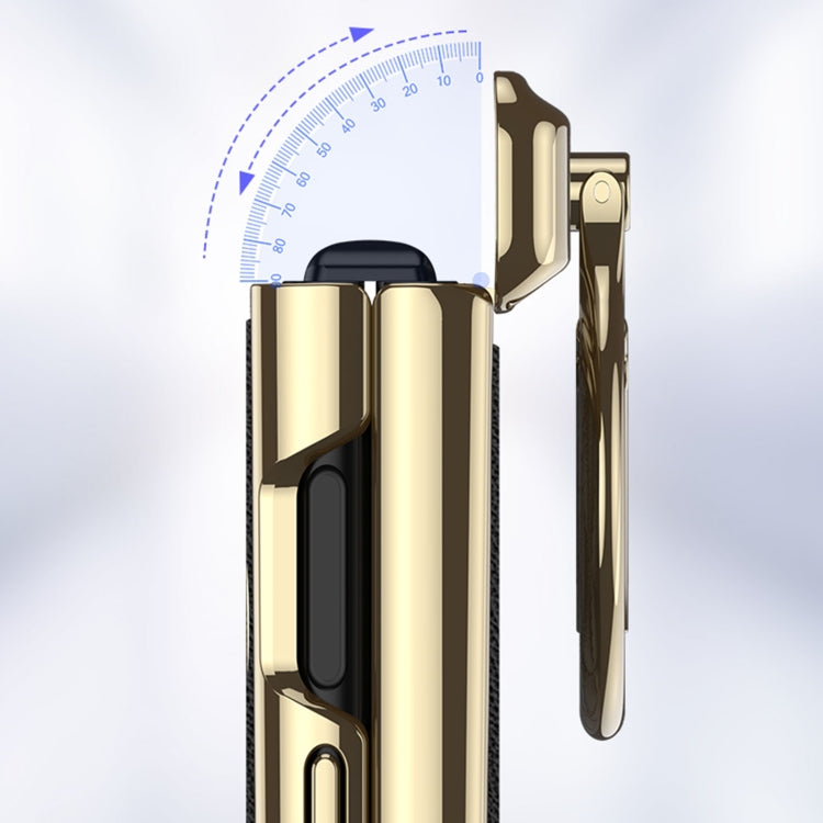 For Huawei Pocket 2 GKK Electroplated Leather Phone Case with Ring(Grey) by GKK