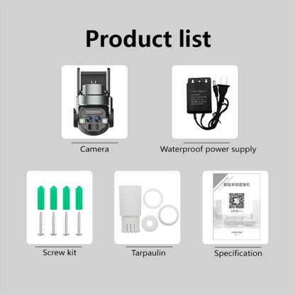Q820 6MP 10X Binocular Zoom Dual Light Source Outdoor IP67 Waterproof WiFi Camera(AU Plug) by bashfashion