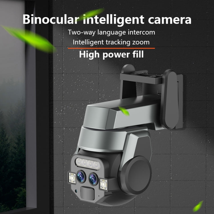 Q820 6MP 10X Binocular Zoom Dual Light Source Outdoor IP67 Waterproof WiFi Camera(EU Plug) by bashfashion