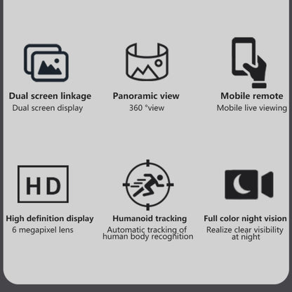 Q820 6MP 10X Binocular Zoom Dual Light Source Outdoor IP67 Waterproof WiFi Camera(AU Plug) by bashfashion