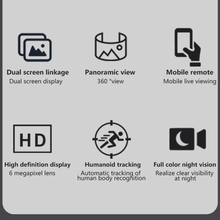 Q820 6MP 10X Binocular Zoom Dual Light Source Outdoor IP67 Waterproof WiFi Camera(US Plug) by bashfashion