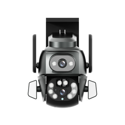 Q821 4MP Binocular Zoom Dual Light Source Outdoor IP67 Waterproof WiFi Camera(EU Plug) by bashfashion