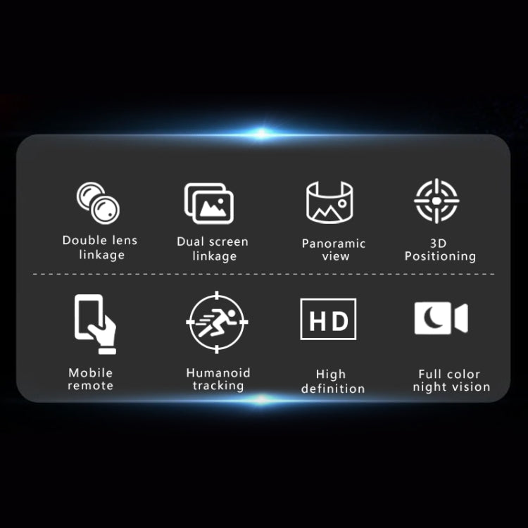 Q821 4MP Binocular Zoom Dual Light Source Outdoor IP67 Waterproof WiFi Camera(UK Plug) by bashfashion
