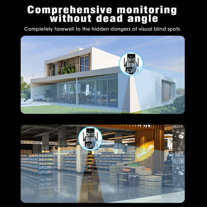 Q821 4MP Binocular Zoom Dual Light Source Outdoor IP67 Waterproof WiFi Camera(UK Plug) by bashfashion