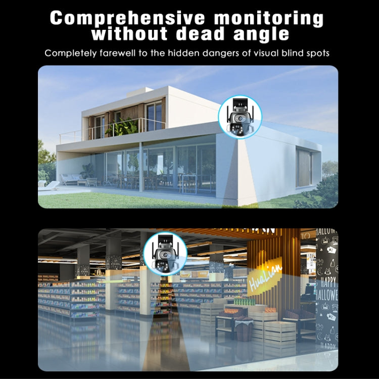Q821 4MP Binocular Zoom Dual Light Source Outdoor IP67 Waterproof WiFi Camera(AU Plug) by bashfashion