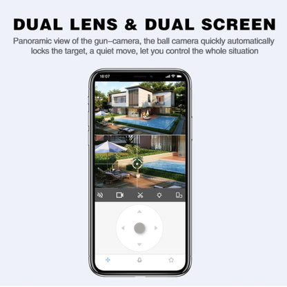 Q821 4MP Binocular Zoom Dual Light Source Outdoor IP67 Waterproof WiFi Camera(AU Plug) by bashfashion