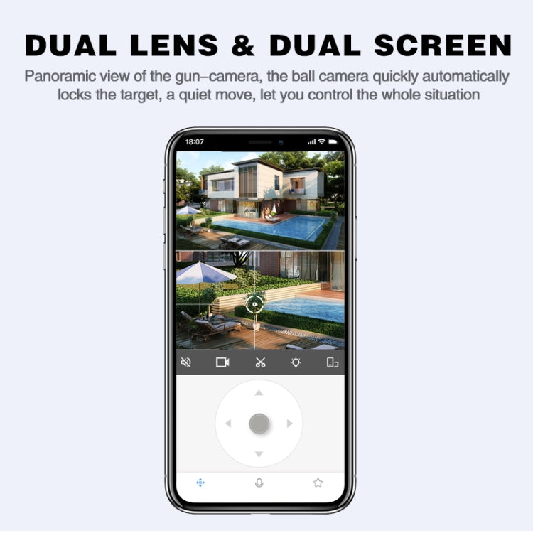 Q821 4MP Binocular Zoom Dual Light Source Outdoor IP67 Waterproof WiFi Camera(US Plug) by bashfashion