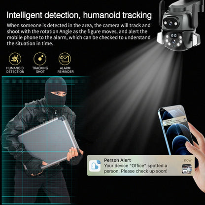Q821 4MP Binocular Zoom Dual Light Source Outdoor IP67 Waterproof WiFi Camera(AU Plug) by bashfashion