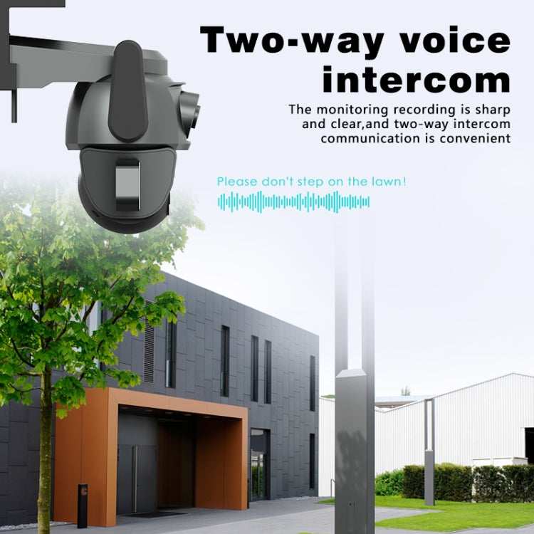 Q821 4MP Binocular Zoom Dual Light Source Outdoor IP67 Waterproof WiFi Camera(UK Plug) by bashfashion
