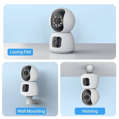 Y6203 4MP Zoom HD Indoor Waterproof Smart WiFi Camera, Specification:UK Plug(White) by bashfashion