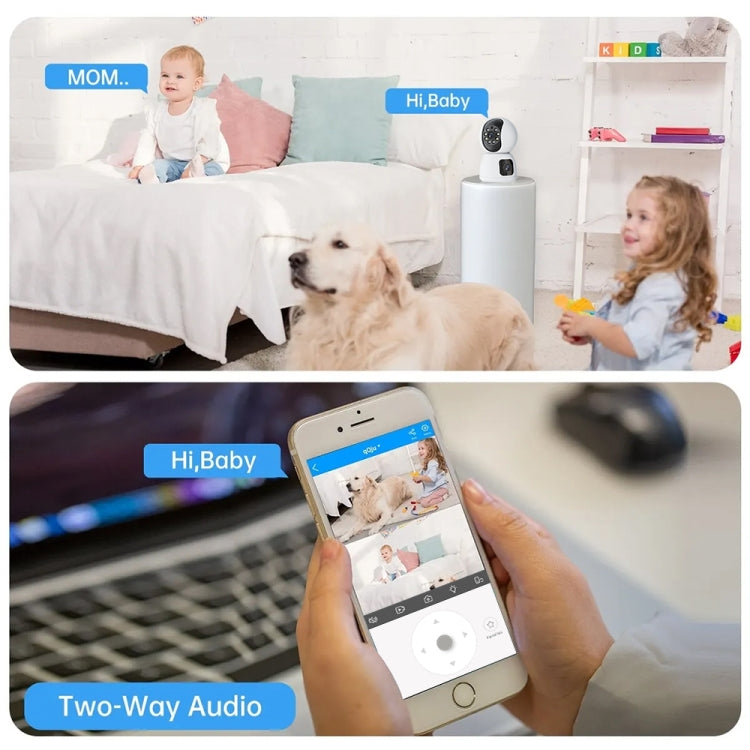 Y6203 4MP Zoom HD Indoor Waterproof Smart WiFi Camera, Specification:EU Plug(White) by bashfashion