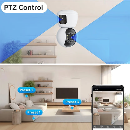 Y6203 4MP Zoom HD Indoor Waterproof Smart WiFi Camera, Specification:AU Plug(White) by bashfashion