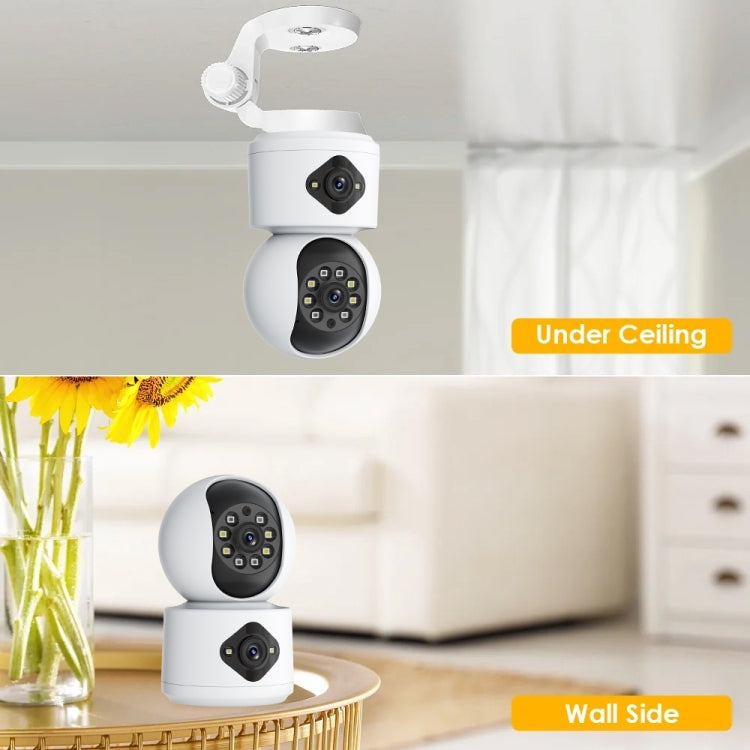 Y6204 4MP Zoom HD Indoor Waterproof Smart WiFi Camera, Specification:EU Plug(White) by bashfashion