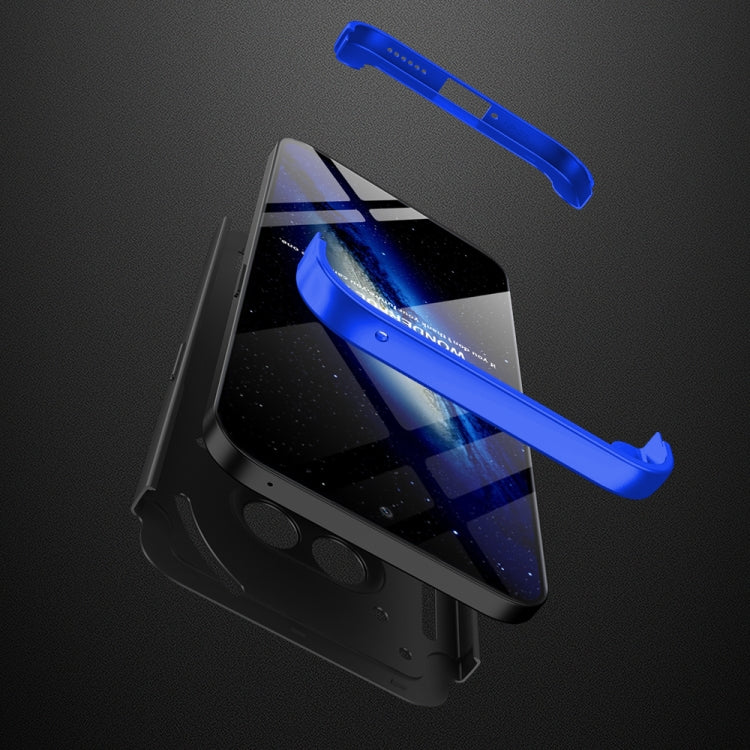 For Nothing Phone 2a GKK Three Stage Splicing Full Coverage PC Phone Case(Black Blue) by GKK