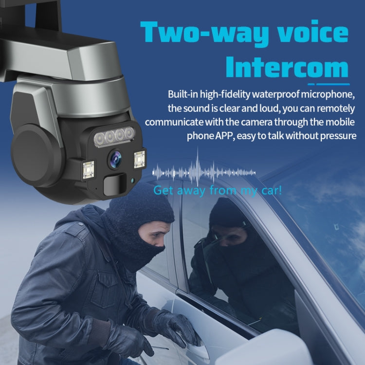 CF-Q812ES 5MP Two-way Voice Outdoor IP66 Waterproof WiFi Camera, Plug Type:AU Plug(Grey) by bashfashion