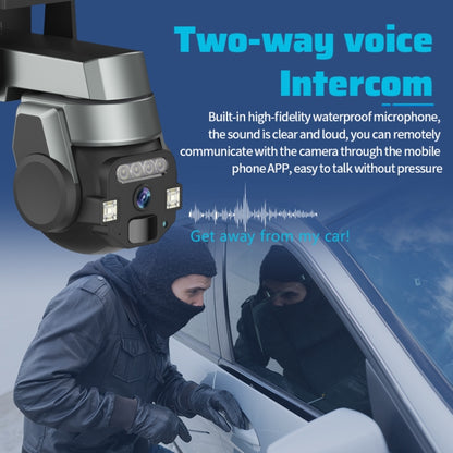 CF-Q812ES 5MP Two-way Voice Outdoor IP66 Waterproof WiFi Camera, Plug Type:AU Plug(Grey) by bashfashion
