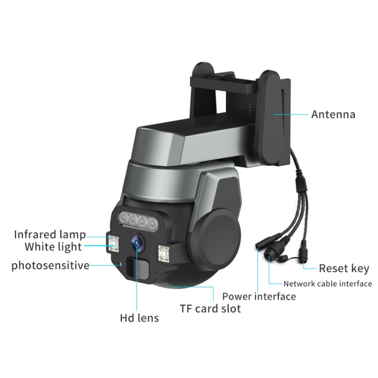 CF-Q812ES 5MP Two-way Voice Outdoor IP66 Waterproof WiFi Camera, Plug Type:EU Plug(Grey) by bashfashion