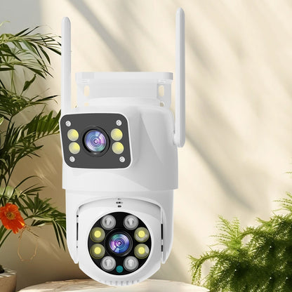 Q8216 4MP Two-way Voice Outdoor IP66 Waterproof WiFi Camera, Plug Type:EU Plug(White) by bashfashion