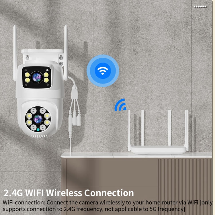 Q8216 4MP Two-way Voice Outdoor IP66 Waterproof WiFi Camera, Plug Type:EU Plug(White) by bashfashion