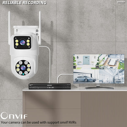 Q8216 4MP Two-way Voice Outdoor IP66 Waterproof WiFi Camera, Plug Type:AU Plug(White) by bashfashion