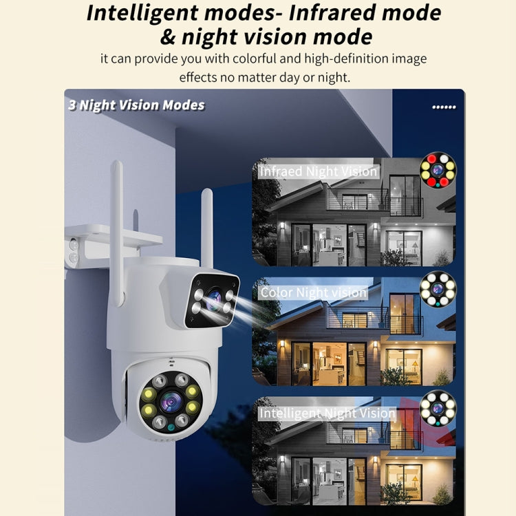 Q8216 4MP Two-way Voice Outdoor IP66 Waterproof WiFi Camera, Plug Type:EU Plug(White) by bashfashion