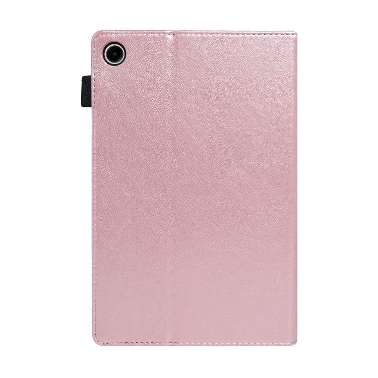 For Samsung Galaxy Tab A11 / A9 Extraordinary Series Leather Tablet Case(Rose Gold) by bashfashion
