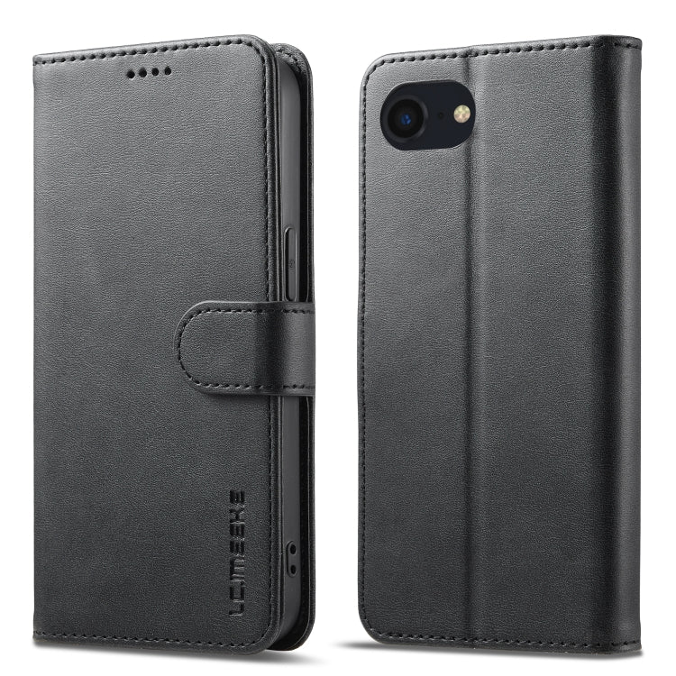 LC.IMEEKE Calf Texture Horizontal Flip Leather Case For iPhone 16e(Black) by LC.IMEEKE